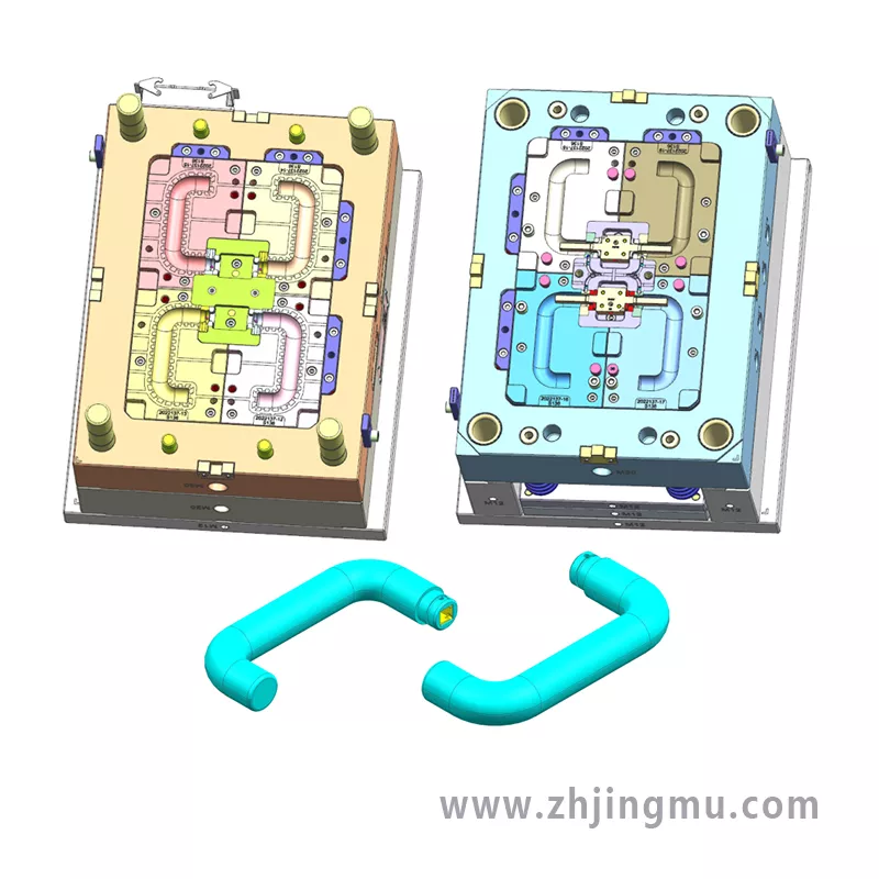 家用電器麻面防火把手塑膠模具設計圖