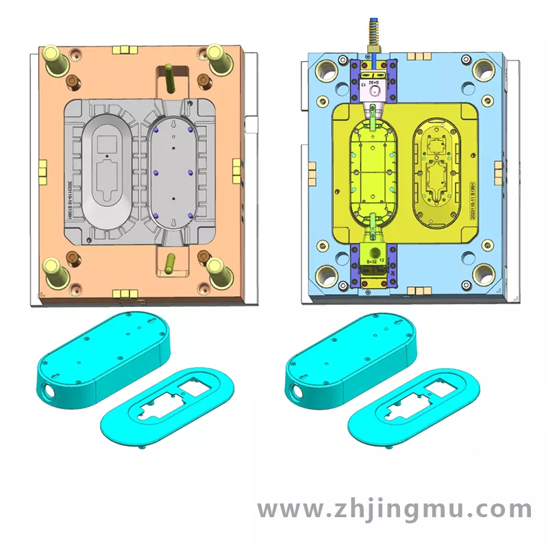 旅充電池樁盒上蓋殼注塑模具設計圖