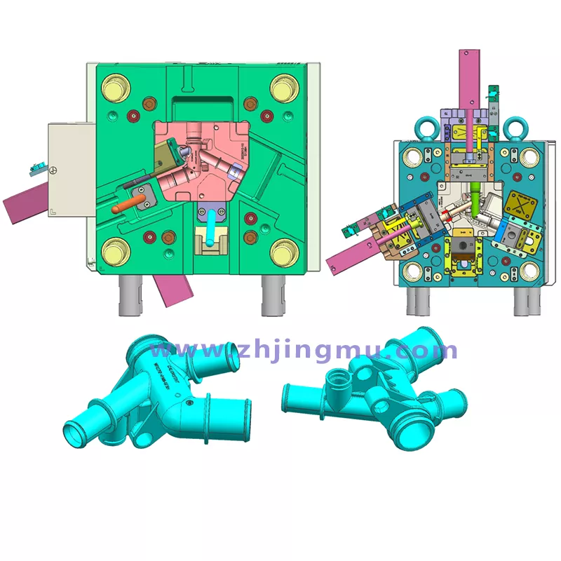 塑料溫控閥缸體注塑模具設(shè)計圖